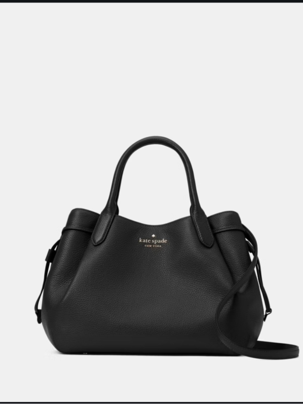 kate spade Black Pebbled Leather Dome Satchel